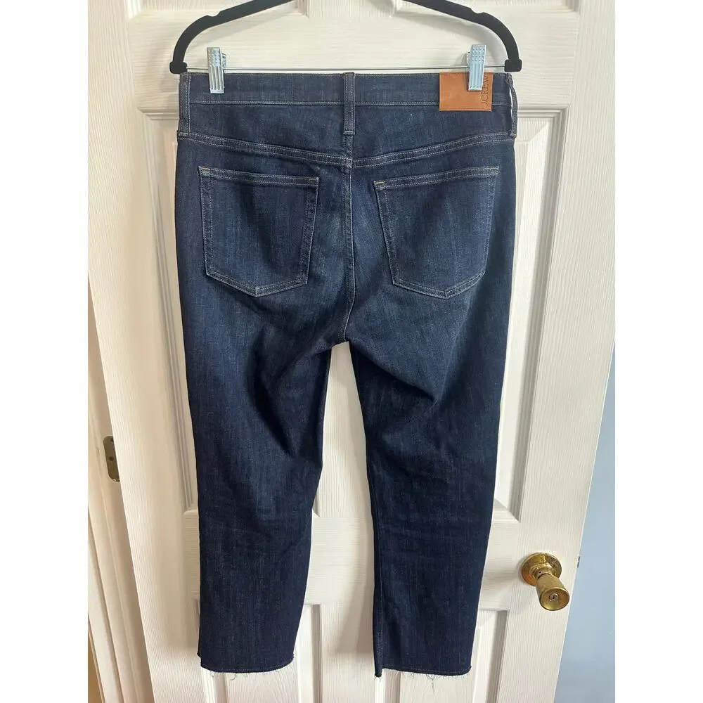 J.Crew 9" demi-boot crop jean in Dark Worn wash Sz 29 GREAT Condition! - Picture 3 of 8